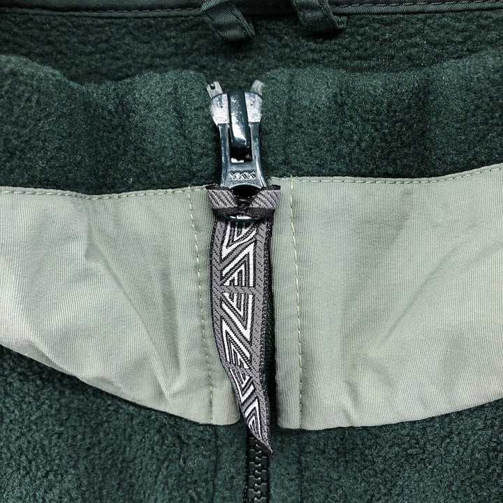 Vintage 90'S Lands' End fleece jacket, made in the USA, men's size XL polyester green type Vintage Second Hand
