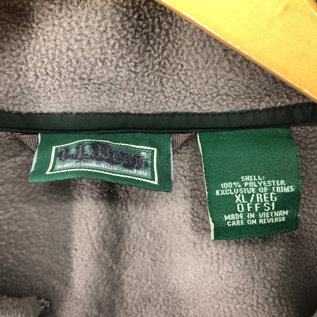 LLBean Fleece Jacket, Men's XL polyester gray type Vintage Second Hand