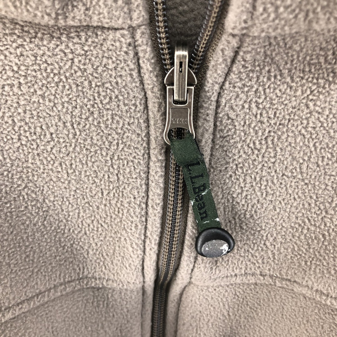 LLBean Fleece Jacket, Men's XL polyester gray type Vintage Second Hand