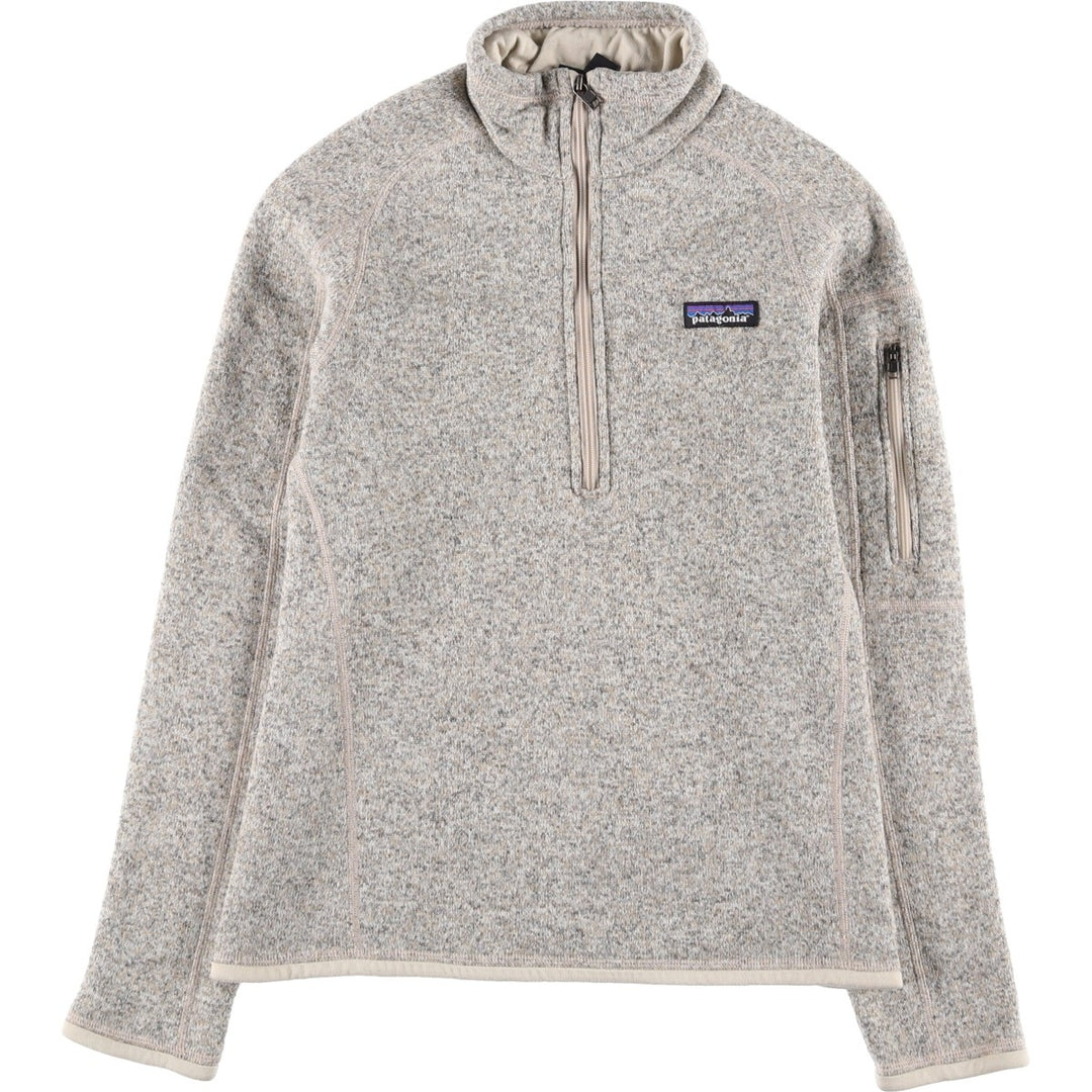 Patagonia Better Sweater Half-Zip Pullover 25618FA19 Half-Zip Fleece Pullover, Women's Size Small recycled polyester Beige type Vintage Second Hand