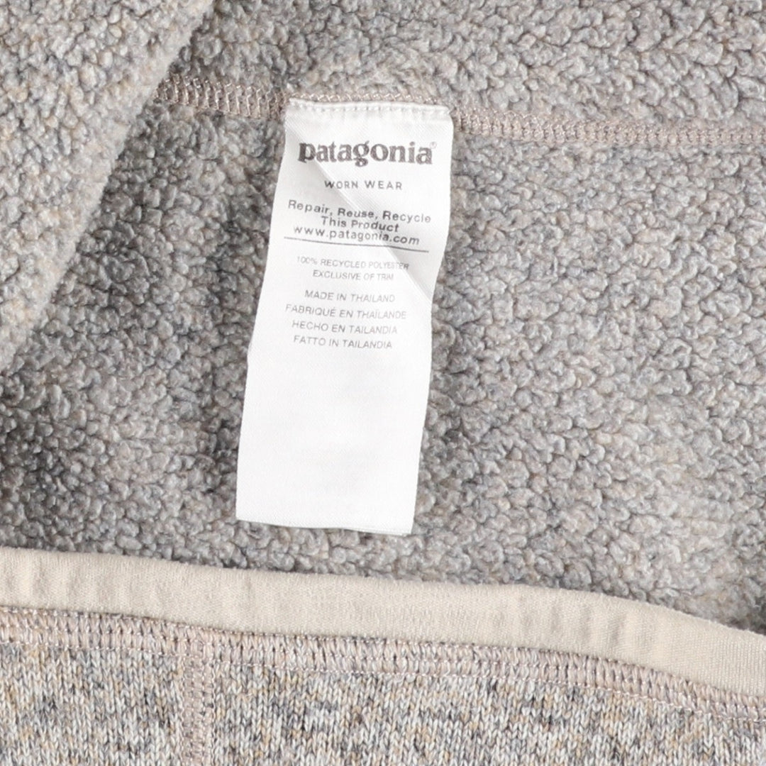 Patagonia Better Sweater Half-Zip Pullover 25618FA19 Half-Zip Fleece Pullover, Women's Size Small recycled polyester Beige type Vintage Second Hand