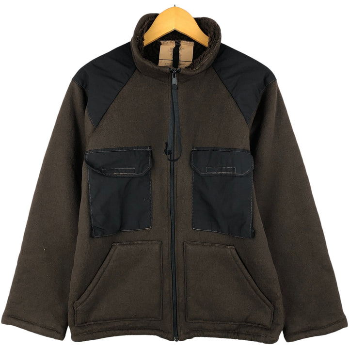 Vintage 1980'S US Army Bear Jacket, Military Fleece Jacket, Made in USA, Medium, Men's Size M polyester brown type Vintage Second Hand