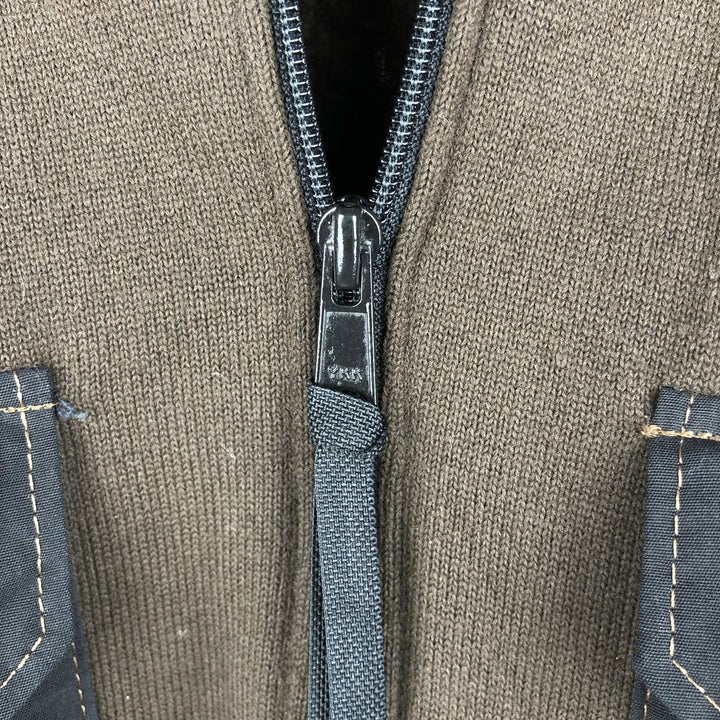 Vintage 1980'S US Army Bear Jacket, Military Fleece Jacket, Made in USA, Medium, Men's Size M polyester brown type Vintage Second Hand