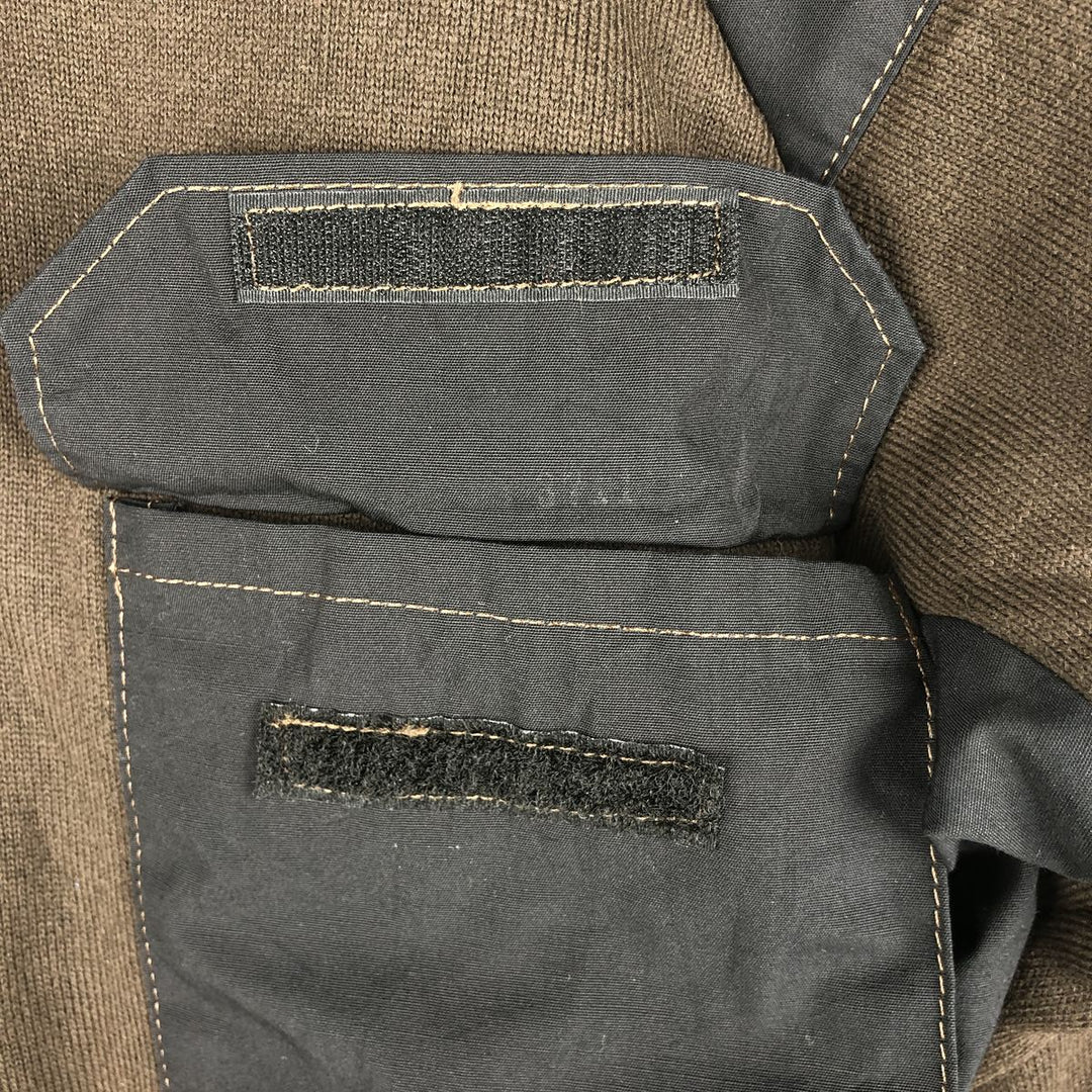 Vintage 1980'S US Army Bear Jacket, Military Fleece Jacket, Made in USA, Medium, Men's Size M polyester brown type Vintage Second Hand