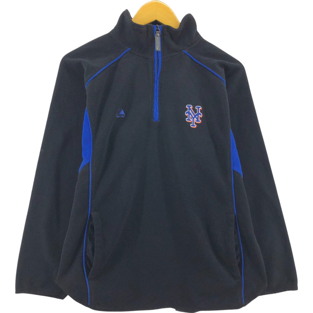 90s~00'S Majestic New York Mets Half Zip Fleece Pullover Men's L size /eaa455604