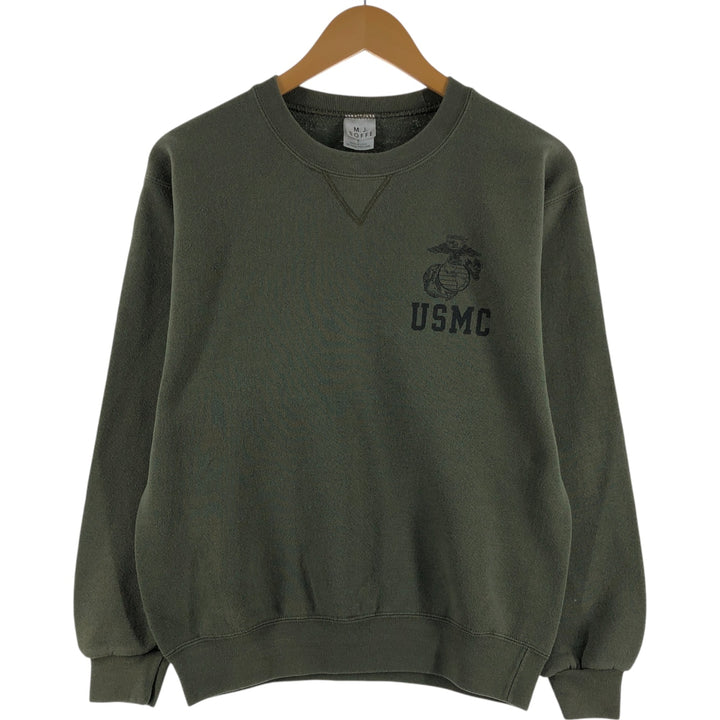 80s-90'S SOFFE USMC Printed Sweatshirt, Made in USA, Men's S Size, Long Sleeves /eaa455624