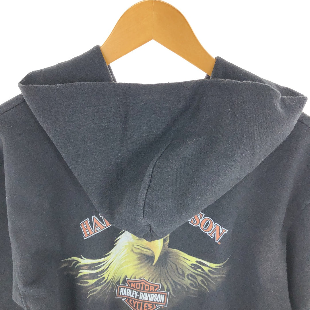 Harley-Davidson Eagle Pattern Back Print Sweatshirt Full Zip Hoodie Men's M Size / eaa455655