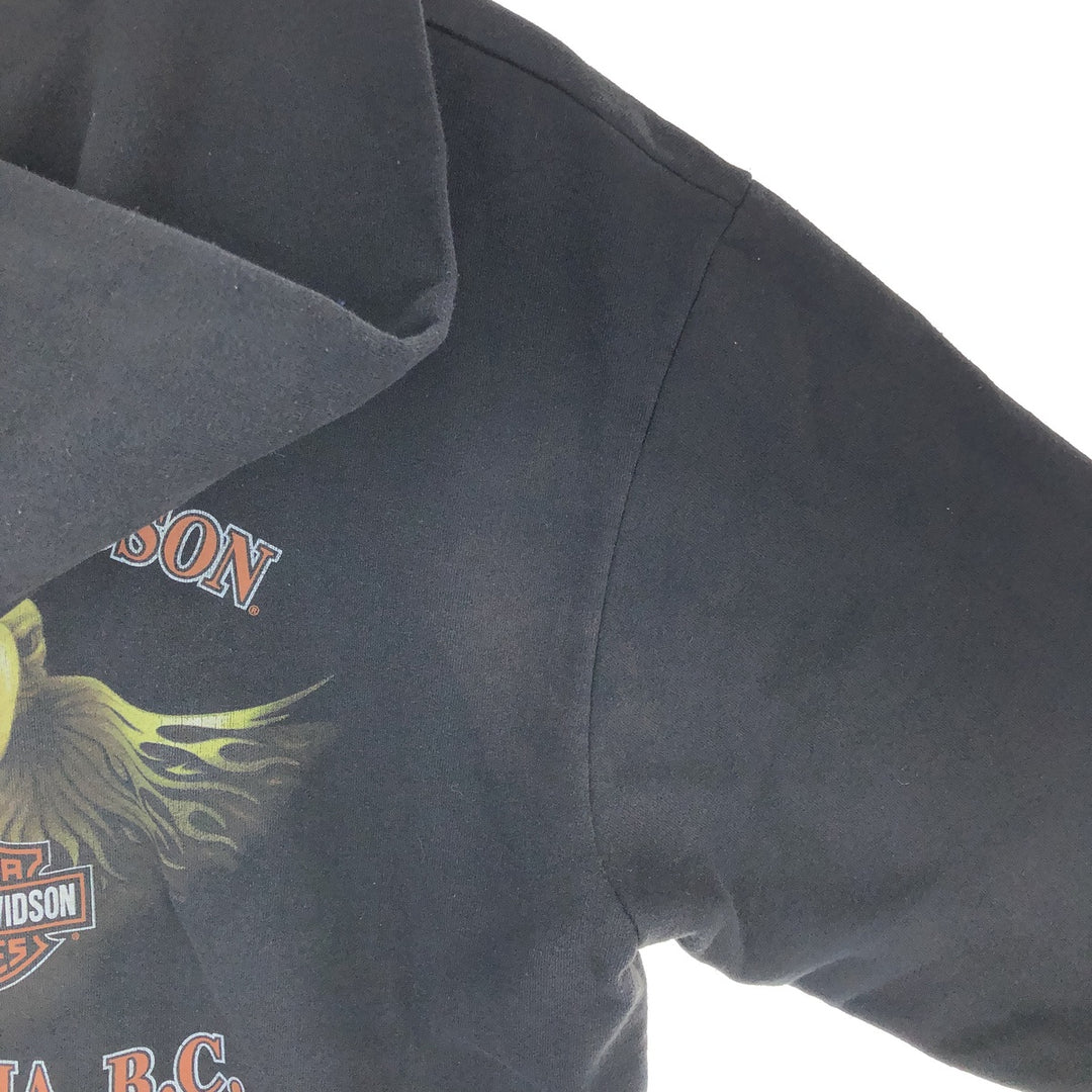 Harley-Davidson Eagle Pattern Back Print Sweatshirt Full Zip Hoodie Men's M Size / eaa455655