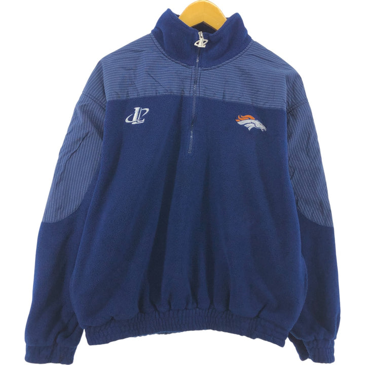 90s~00'S LOGO ATHLETIC NFL DENVER BRONCOS Denver Broncos Half Zip Fleece Pullover Men's L size /eaa455675