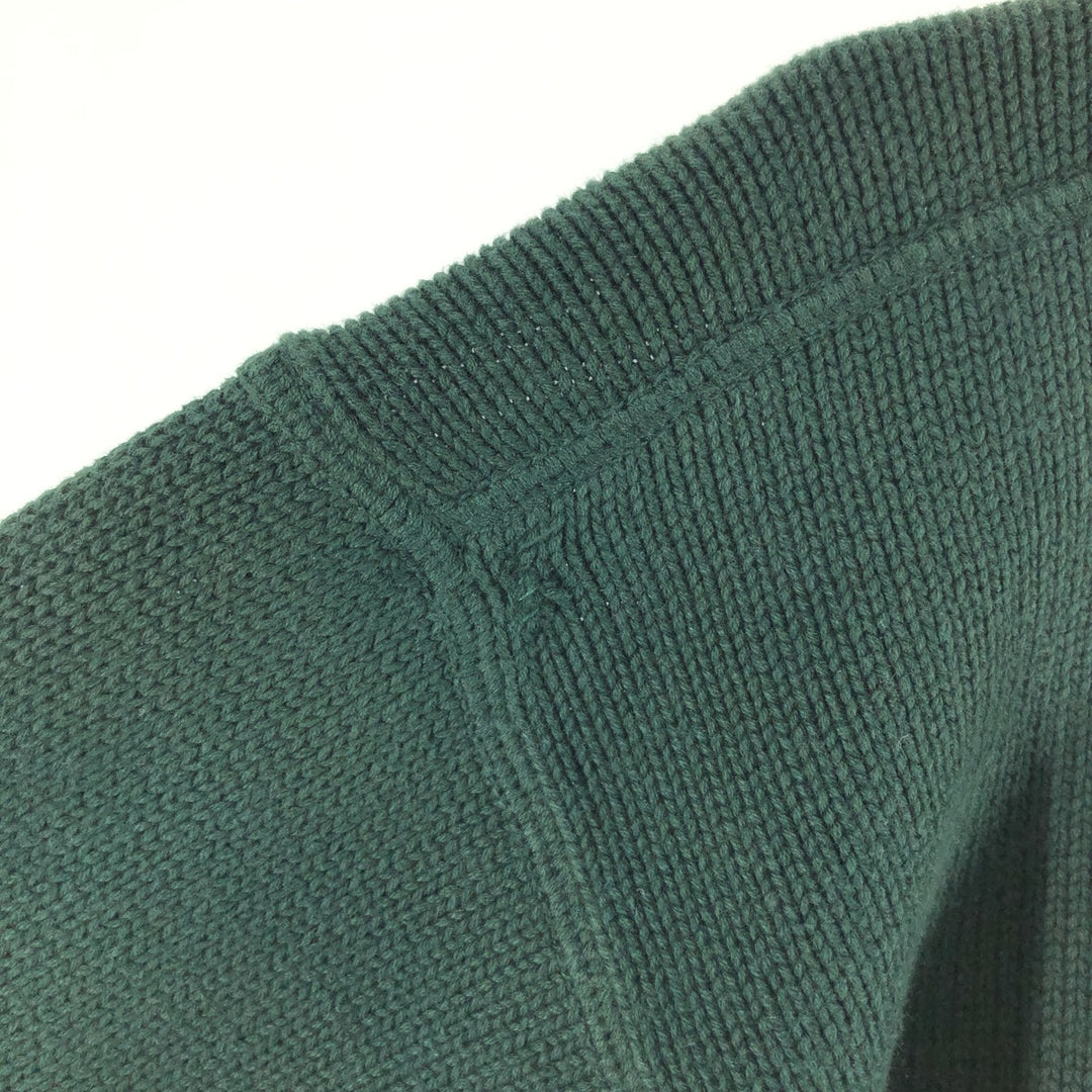 Tommy Hilfiger Cotton Knit Sweater, Men's Size L cotton Green type dark green Vintage Second Hand
