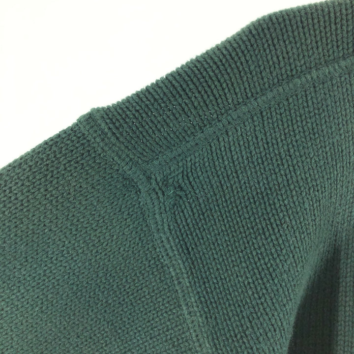 Tommy Hilfiger Cotton Knit Sweater, Men's Size L cotton Green type dark green Vintage Second Hand