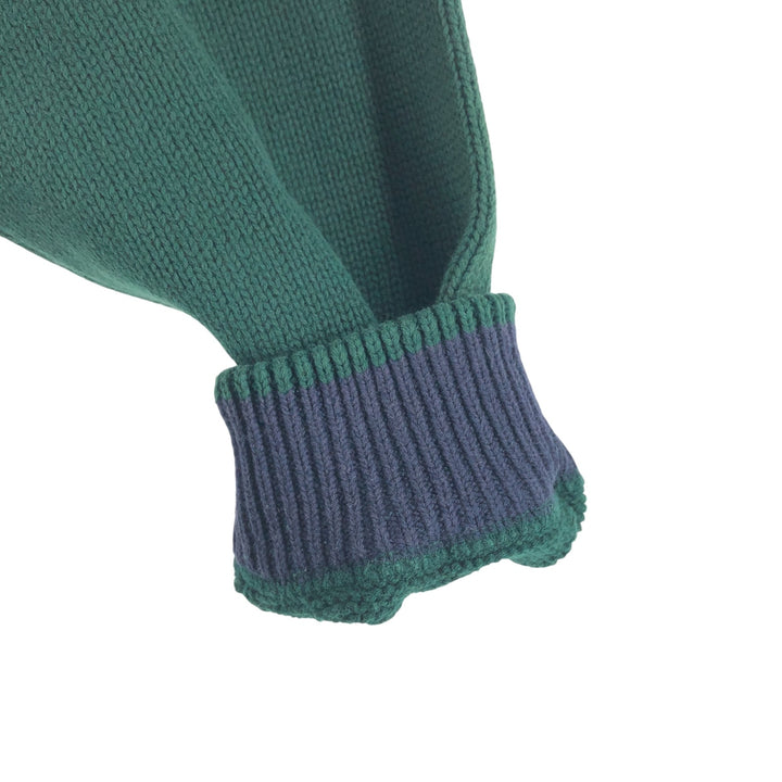 Tommy Hilfiger Cotton Knit Sweater, Men's Size L cotton Green type dark green Vintage Second Hand
