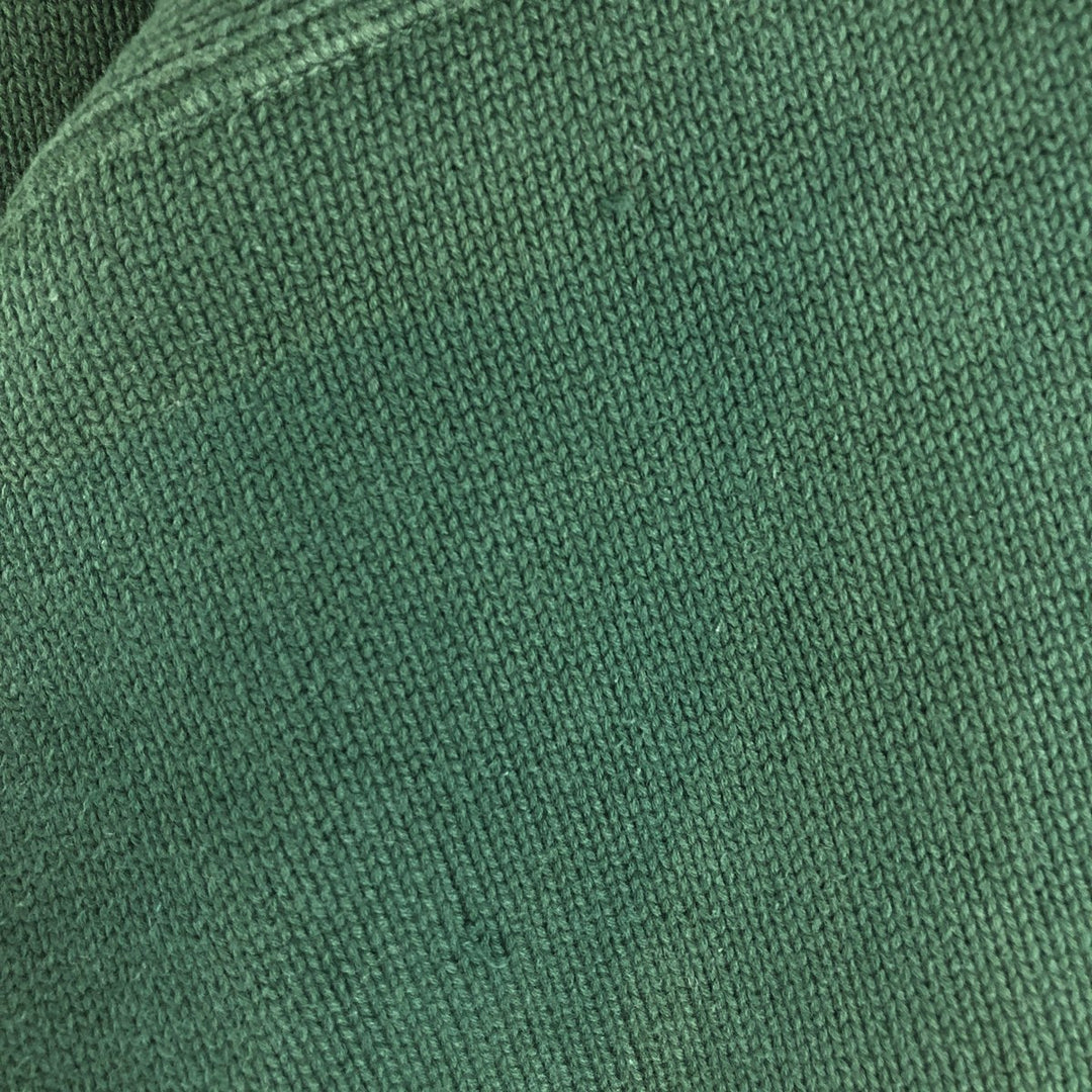 Tommy Hilfiger Cotton Knit Sweater, Men's Size L cotton Green type dark green Vintage Second Hand