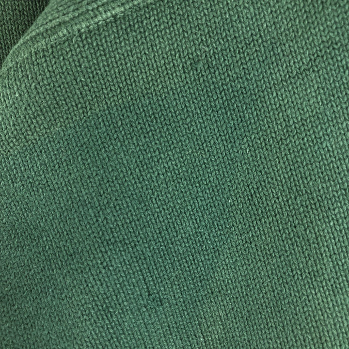 Tommy Hilfiger Cotton Knit Sweater, Men's Size L cotton Green type dark green Vintage Second Hand