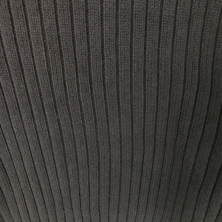ST.JOHN'S BAY Cotton knit sweater, size L for men cotton black type Vintage Second Hand