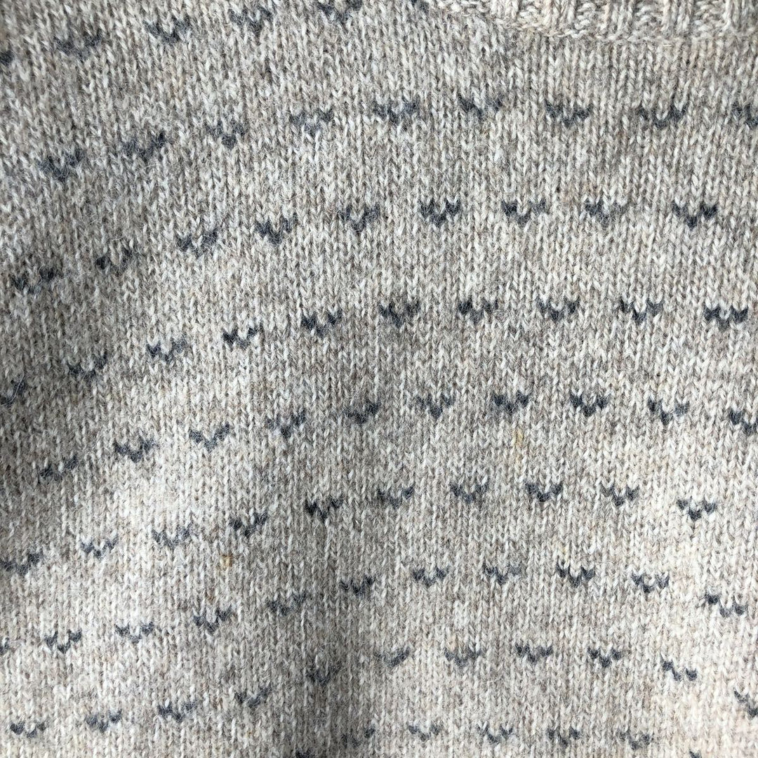 2000'S WOOLRICH Birdseye Pattern Wool Knit Sweater, Men's XL wool Beige type Vintage Second Hand