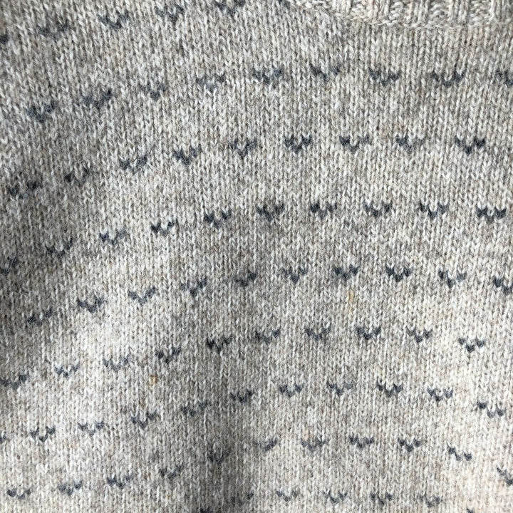 2000'S WOOLRICH Birdseye Pattern Wool Knit Sweater, Men's XL wool Beige type Vintage Second Hand