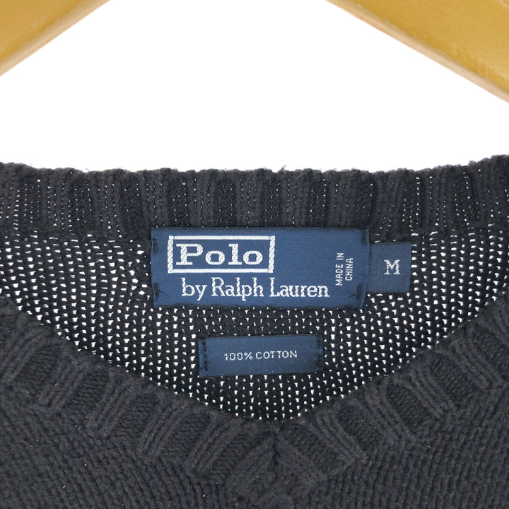 90'S Ralph Lauren POLO by Ralph Lauren V-neck cotton knit sweater, men's size M / eaa455857