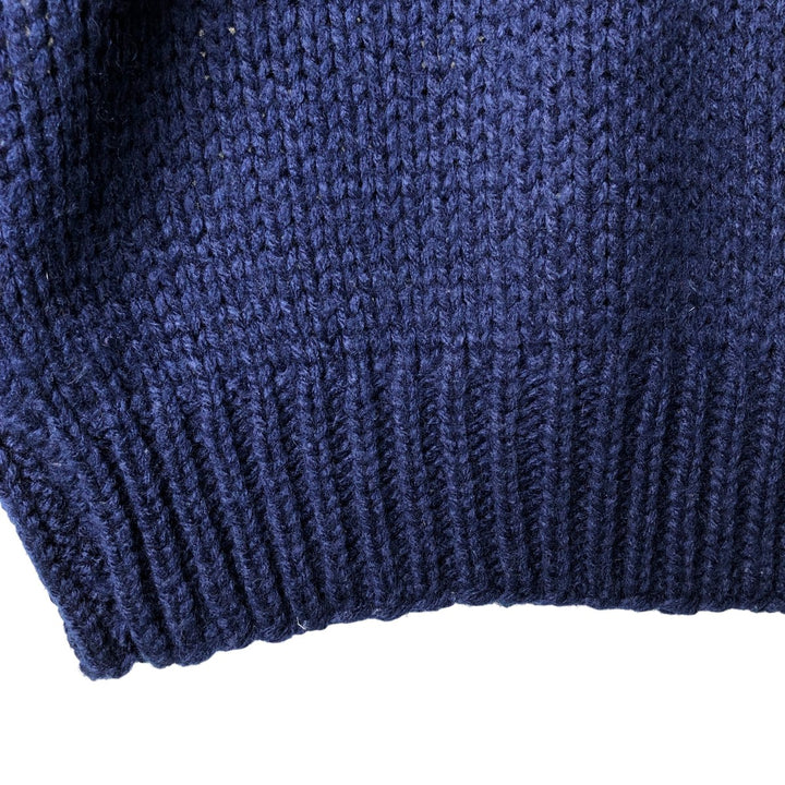 PERMIT PLATINUM All-Over Print Acrylic Knit Sweater, Men's Size XL acrylic blue type Vintage Second Hand