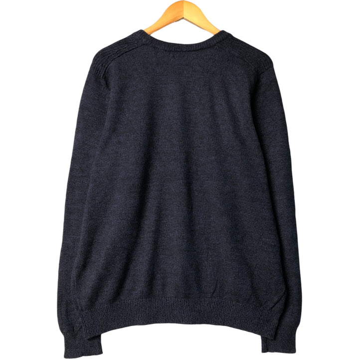 IZOD knit sweater, men's size L unclear navy blue type Vintage Second Hand