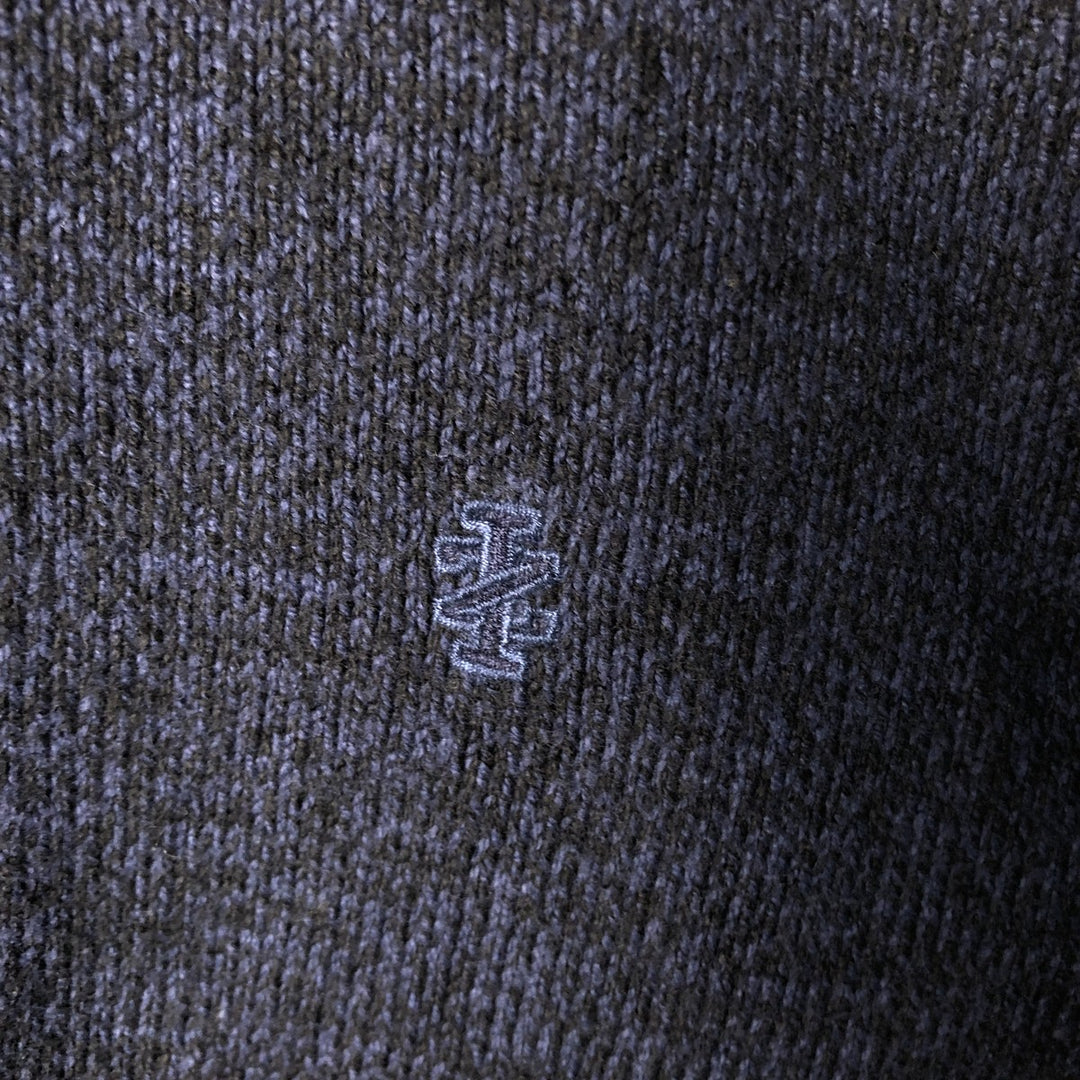 IZOD knit sweater, men's size L unclear navy blue type Vintage Second Hand
