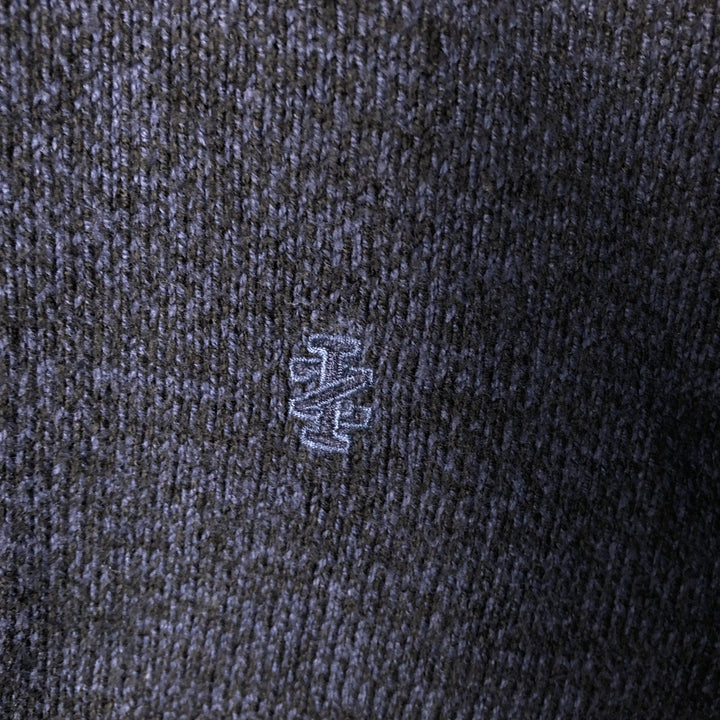 IZOD knit sweater, men's size L unclear navy blue type Vintage Second Hand