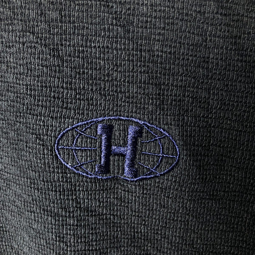 ASH CITY Cotton Knit Sweater, Made in Canada, Men's Size L cotton navy blue type Vintage Second Hand