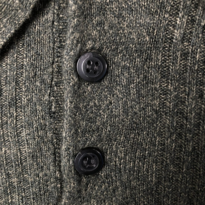 Dockers Polo Knit Sweater, Men's XL Size acrylic dark green Vintage Second Hand