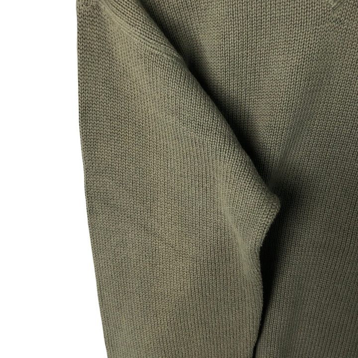Tommy Hilfiger Cotton Knit Sweater, Men's Size S cotton Khaki type sage green Vintage Second Hand