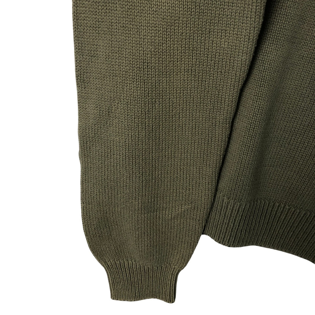 Tommy Hilfiger Cotton Knit Sweater, Men's Size S cotton Khaki type sage green Vintage Second Hand