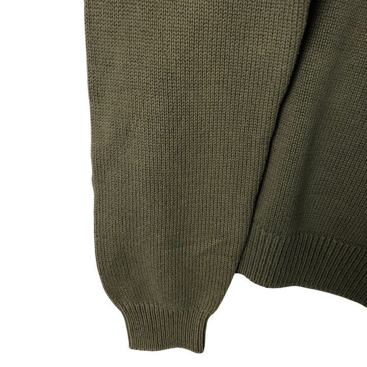 Tommy Hilfiger Cotton Knit Sweater, Men's Size S cotton Khaki type sage green Vintage Second Hand