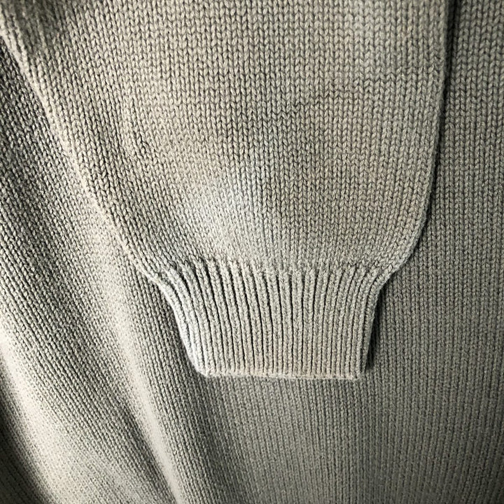 Tommy Hilfiger Cotton Knit Sweater, Men's Size S cotton Khaki type sage green Vintage Second Hand