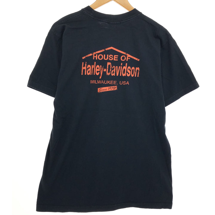 00'S Harley-Davidson Motorcycle Bike T-shirt Made in USA Men's L size /eaa456024