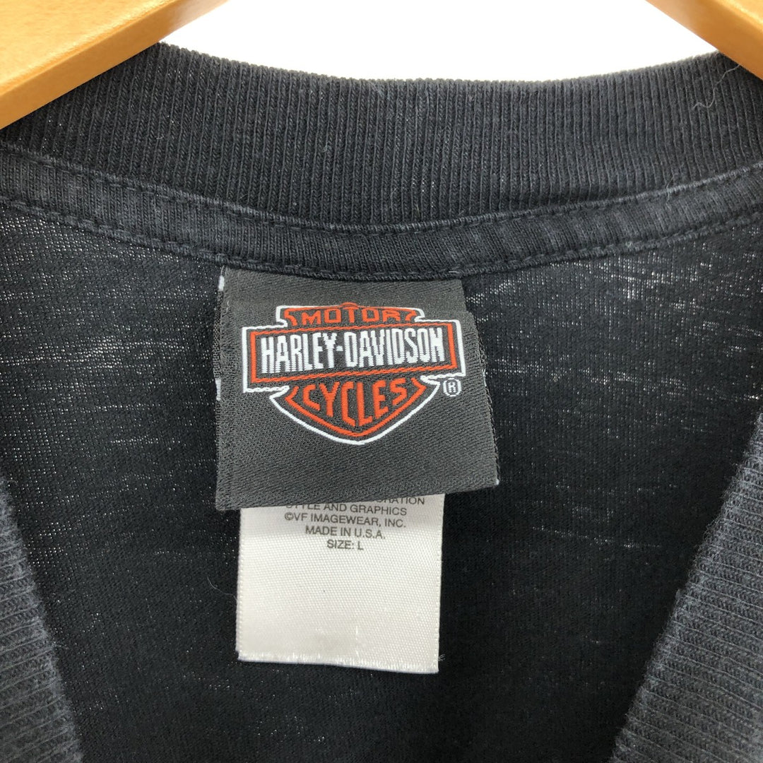 00'S Harley-Davidson Motorcycle Bike T-shirt Made in USA Men's L size /eaa456024