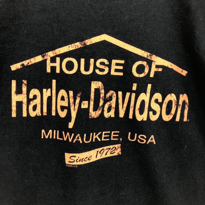 00'S Harley-Davidson Motorcycle Bike T-shirt Made in USA Men's L size /eaa456024