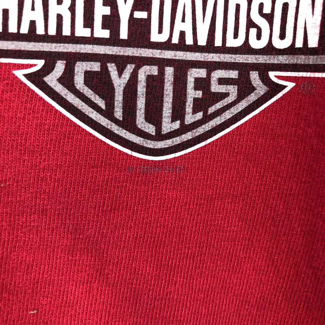 00'S Harley-Davidson Back Print Motorcycle Bike T-Shirt Men's XL / eaa456031