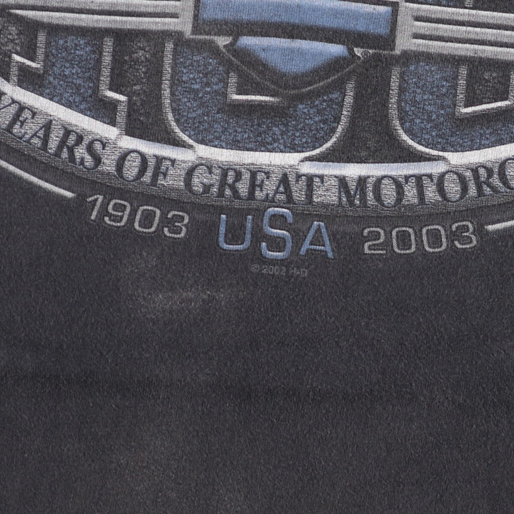 00'S Harley-Davidson Motorcycle Bike T-shirt Made in USA Men's M /eaa456115