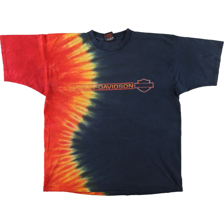 90'S Harley-Davidson Tie-dye Pattern Motorcycle Bike T-shirt Made in USA Men's L /eaa456118