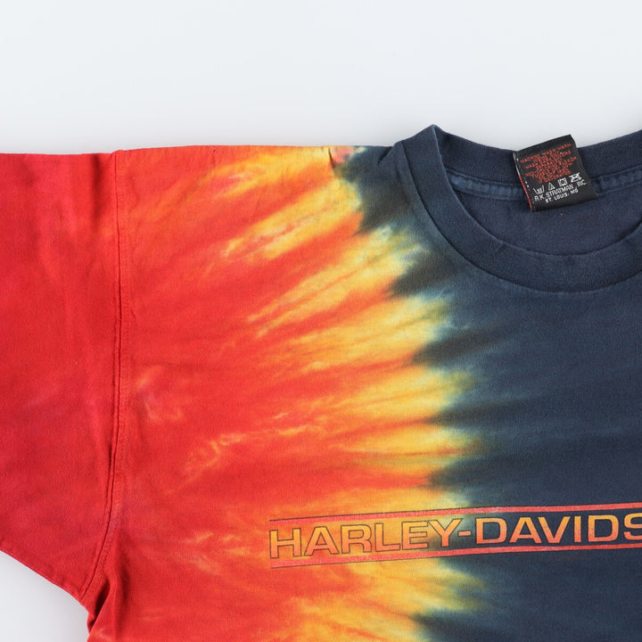 90'S Harley-Davidson Tie-dye Pattern Motorcycle Bike T-shirt Made in USA Men's L /eaa456118