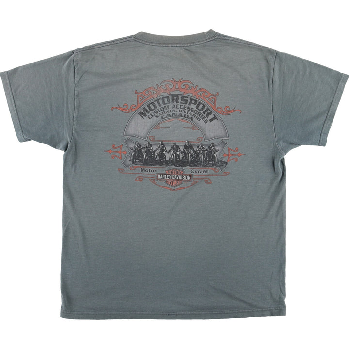 00'S Harley-Davidson Motorcycle Bike T-shirt Men's L /eaa456121