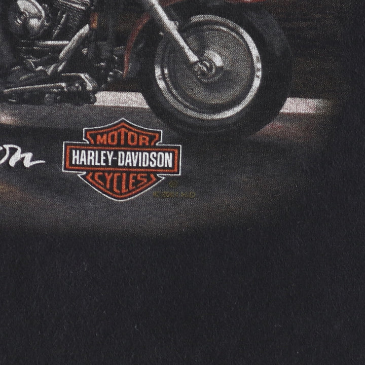 00'S Harley-Davidson Hanes Motorcycle Bike T-shirt Made in USA Men's XL /eaa456123