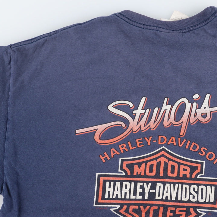 00'S Harley-Davidson Hanes Motorcycle Bike T-shirt Made in USA Men's XL /eaa456129