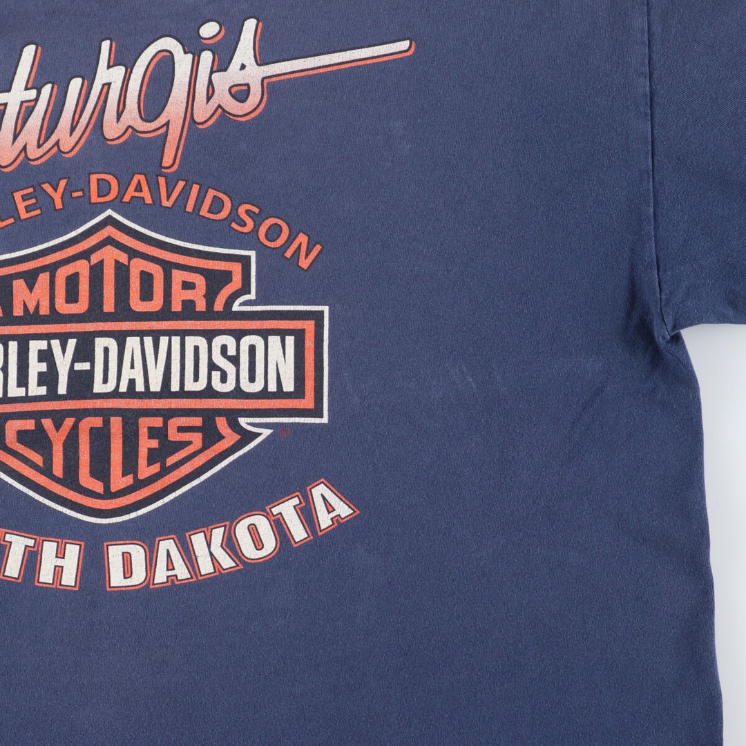 00'S Harley-Davidson Hanes Motorcycle Bike T-shirt Made in USA Men's XL /eaa456129