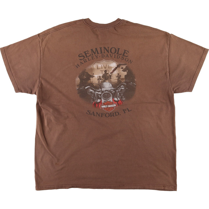 00'S Harley-Davidson Hanes Motorcycle Bike T-shirt Made in USA Men's XXL /eaa456135