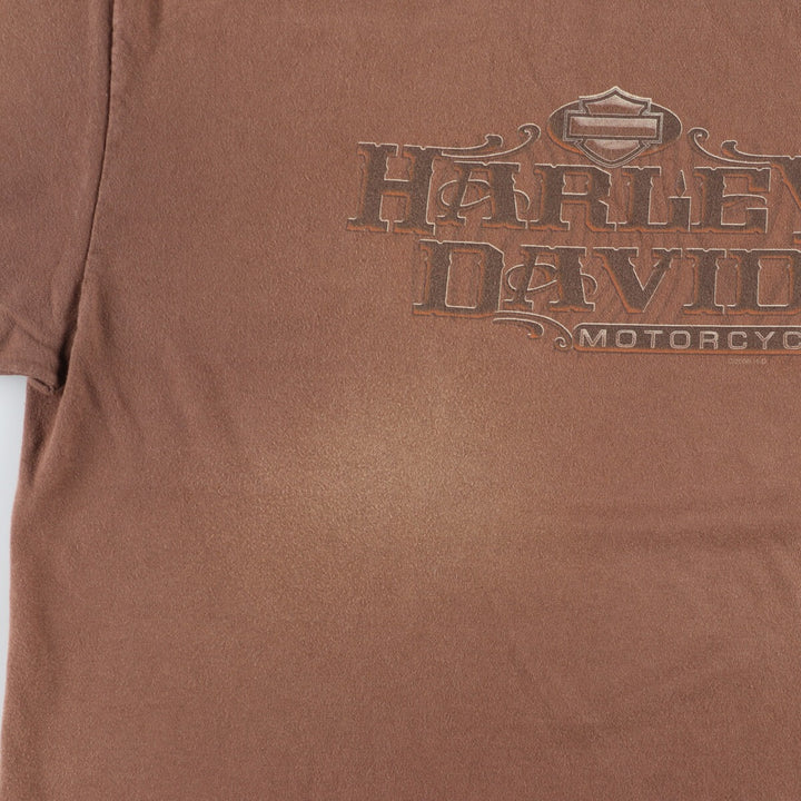 00'S Harley-Davidson Hanes Motorcycle Bike T-shirt Made in USA Men's XXL /eaa456135
