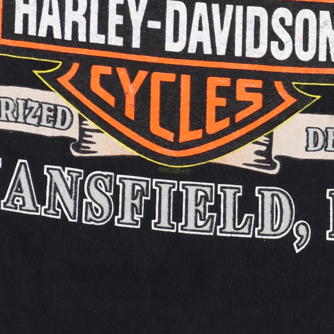 00'S Harley-Davidson Motorcycle Bike T-shirt Made in USA Men's L /eaa456197