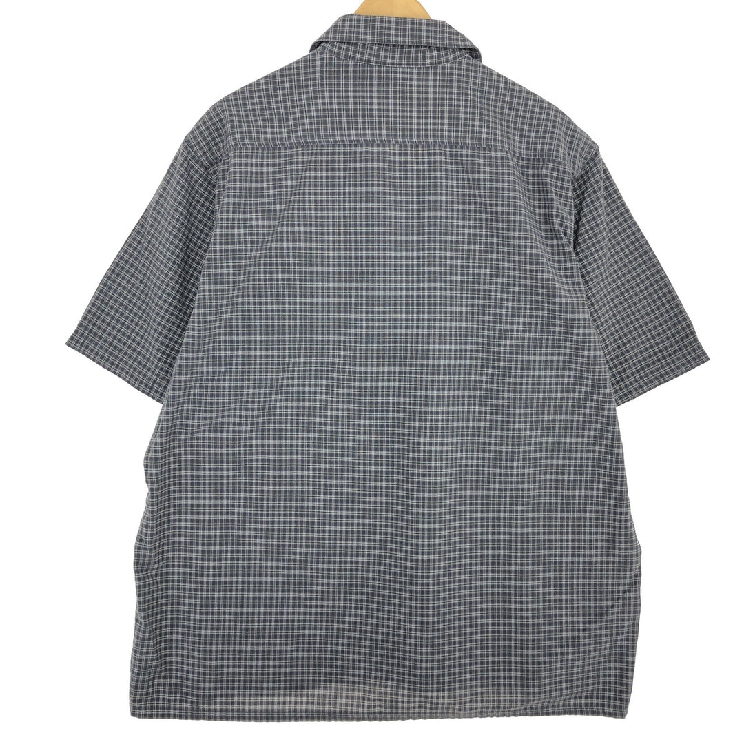 Dickies Check Pattern Short Sleeve Open Collar Cotton Shirt Men's XL /eaa456251