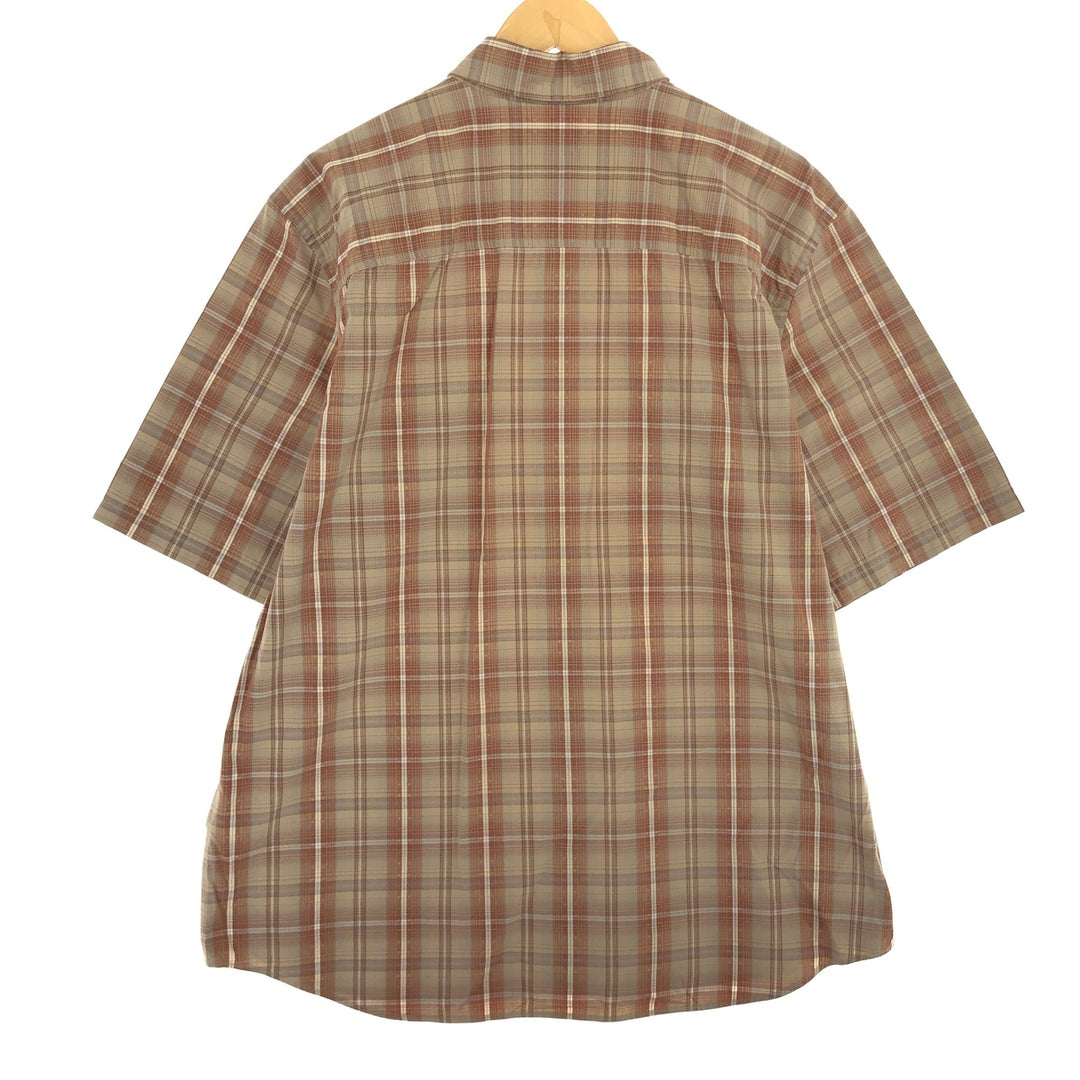 00'S Eddie Bauer Short Sleeve Cotton Check Shirt Men's L /eaa456254