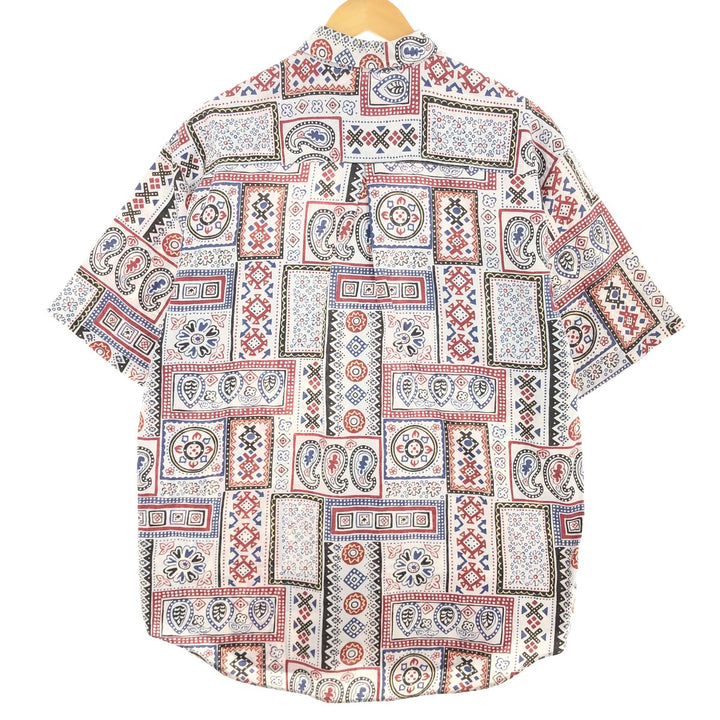 90'S Lee all-over print short sleeve cotton x linen shirt men's XL vintage /eaa456255