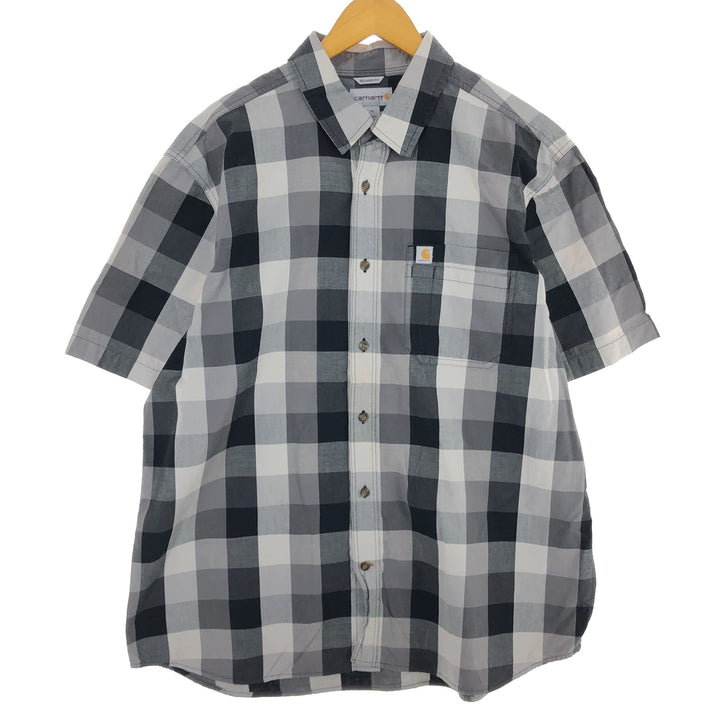 Carhartt Short Sleeve Cotton Check Shirt Men's XL /eaa456259